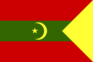 [Western Sahara coloured red, green and yellow.]